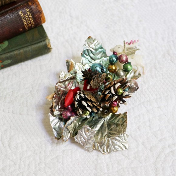 Vintage Mercury Glass Corsage - Picture 2 of 10